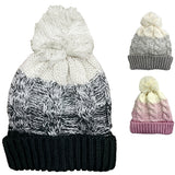 Womens Waterproof Knitted Beanie Hat - LA316