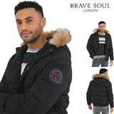 Mens Beaumont Padded Parka Coat | Faux Fur Hooded Jacket