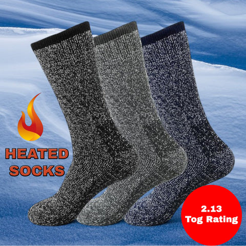 Mens Heated Thermal Socks - Pack of 3 - AT289