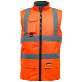 Mens Hi Vis Fleece Lined Reversible Bodywarmer