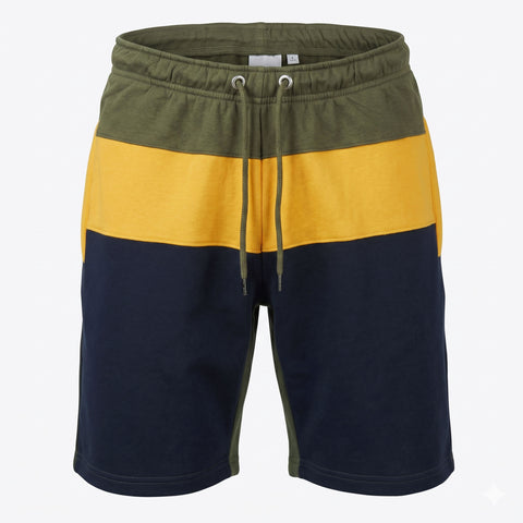 Mens Slim Fit Contrast Fleece Shorts - S010