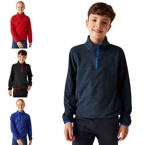Kids Regatta Microfleece Half Zip Pullover - TRF679