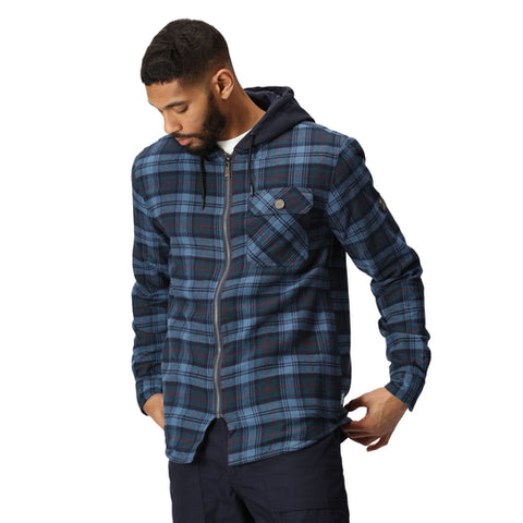 Mens Fleece Lined Check Shirt TRS205