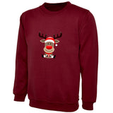 Kids Unisex Christmas Reindeer Sweatshirt – Festive Novelty Jumper