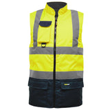 Mens Hi Vis Fleece Lined Reversible Bodywarmer