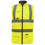 Mens Hi Vis Fleece Lined Reversible Bodywarmer