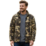 Mens Camouflage Print Fleece Jacket