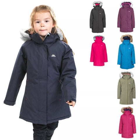 Girls Trespass Fame Waterproof Parka Jacket ek Wholesale