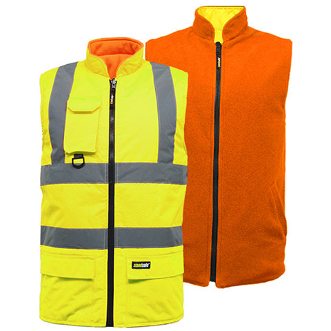 Hi Vis Reverible Bodywarmer - HV010 / HV037