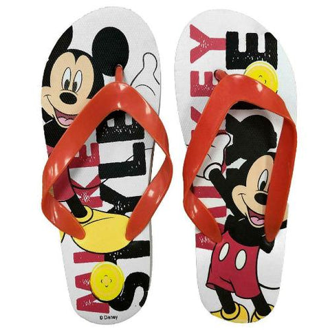 Kids Mickey Mouse White Summer Flip Flops Footwear