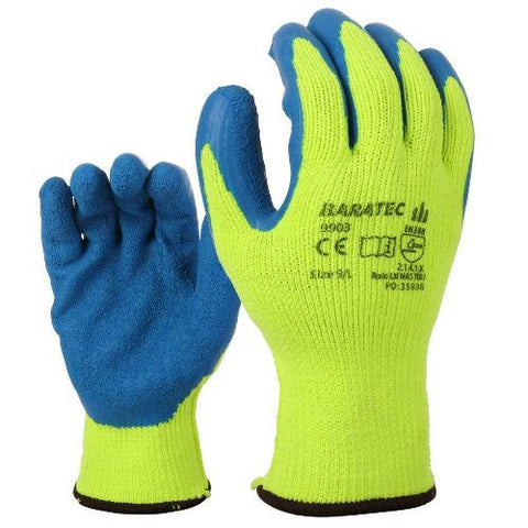 12 x Baratec Warm Workwear Protective Thermal Gripper Glove
