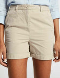 Ladies Pure Cotton Roll Up Chino Shorts - ex Store