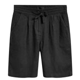 Womens Linen Blend Knee Shorts - 2575
