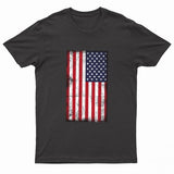 Adults Printed American Flag US Grunge T-Shirt