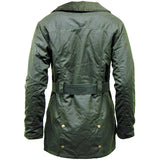Game Ladies Cantrel Antique Waxed Jacket Olive Back