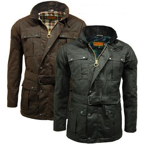 Game Mens Continental Motorcycle Wax Jacket Gallery