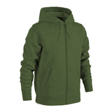 Plain Fleece Zipper Military Green