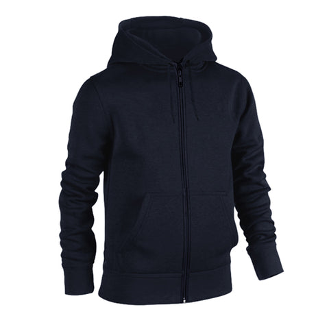 Urban Road Men's Plain Zip Hoodie | Fleece Full Zip