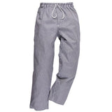 Portwest C079 Mens Bromley Chefs Trousers Blue Check