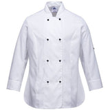Portwest C837 Ladies Long Sleeved Chefs Jacket White
