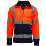 Hi Vis Standsafe Fleece Jacket Orange/Navy