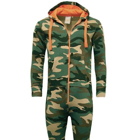 Adults Unisex Woodland Camouflage Onesie ek Wholesale